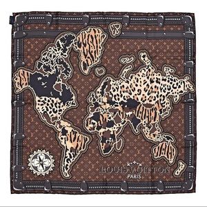 Silk Louis Vuitton World Square Scarf